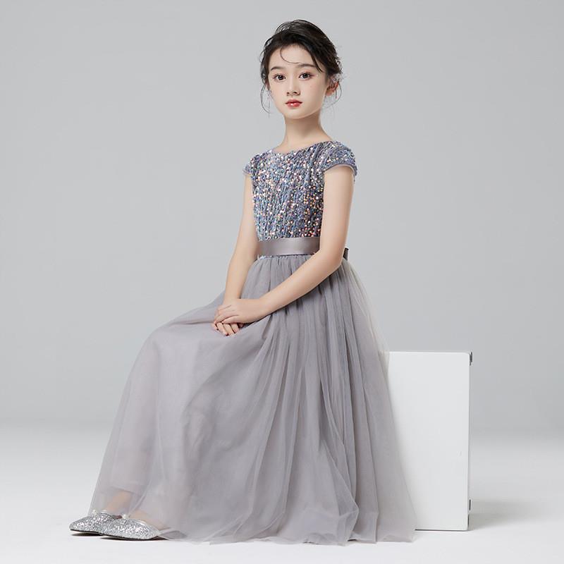 女童礼服主持人轻奢小众高端儿童花童婚礼小女孩钢琴演奏演出服