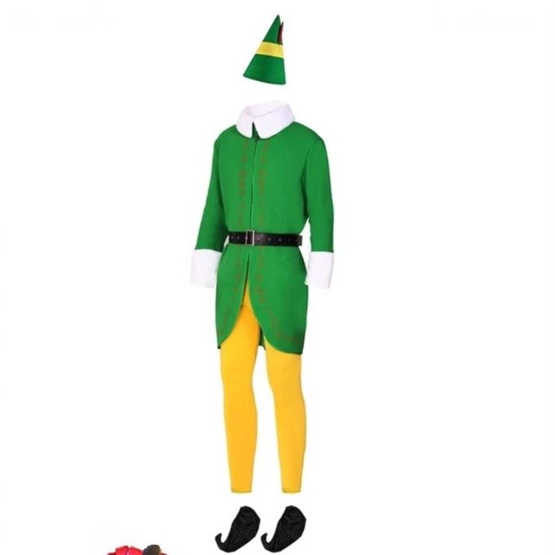 圣诞节新款服装情侣couple大男圣诞精灵套装cosplay表演演出服饰