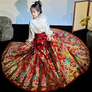 凤舞九天原创马面裙套装汉服女2025新款春夏季织金彷妆花明制古装