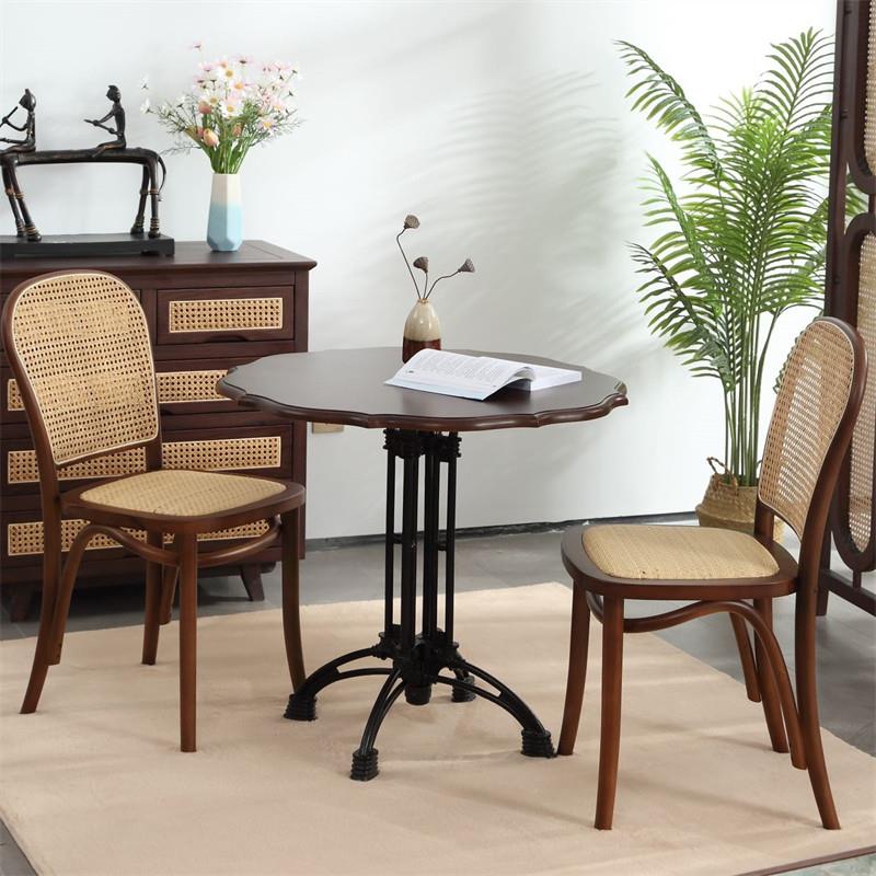 复古咖啡厅桌椅组合烘焙甜品店椅子酒吧清吧奶茶店美式西餐厅桌子