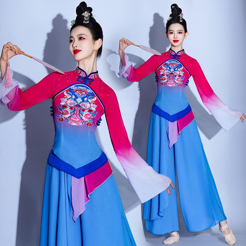 胶州秧歌服演出服女2025新款扇子舞套装绥德民间舞蹈队广场舞服装