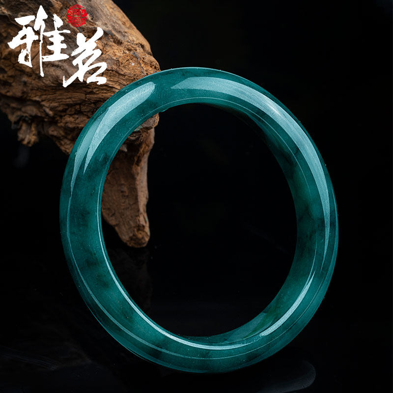 雅茗缅甸天然A货珠宝翡翠手镯玉镯子 缅甸玉石冰糯种绿飘花|ruв категории ювелирные изделия/алмаз/жадеит/золото, Джейд (новый), украшения - от Buy2taobao.com для оказания профессиональной услуги покупки агента Taobao