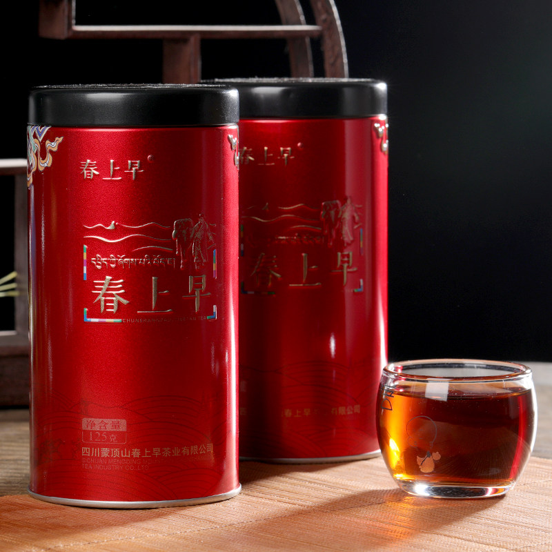 春上早正宗雅安藏茶特级黑茶官方旗舰店正品四川蒙顶山茶叶罐散装