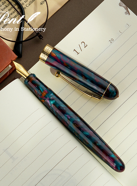 日本Pent x 大西制作所梵高的夜景钢笔纯手工制作笔杆顺滑铱金笔尖日常书写练字送礼