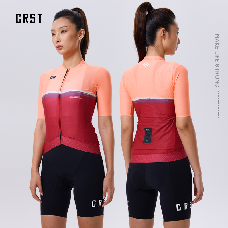 CRST夏季竞技骑行短袖轻薄女款