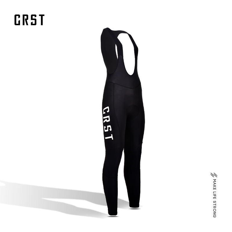 CRST秋冬骑行背带长裤加绒保暖女