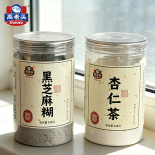 寻味潮汕黑芝麻糊 瓶潮汕特色糖水休闲便捷冲饮 杏仁茶328g