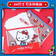 广博Hello Kitty卡通透明文件袋学生A4拉链资料袋可爱收纳袋