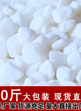 40斤天然白石子造景庭院景观铺路花盆景鱼缸烟灰缸多肉铺面鹅卵石