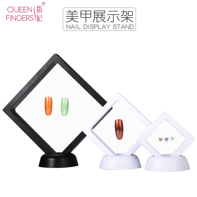 指妃美甲工具 方形欧式美甲相框色卡展示板双面色板作品展示架