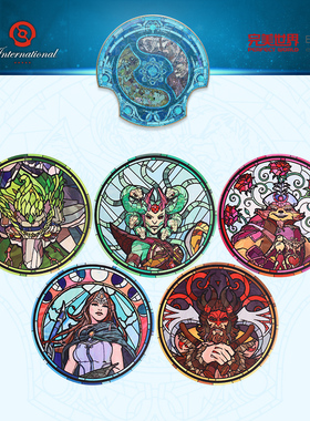 DOTA2TI12刀塔国际邀请赛主题杯垫陶瓷 软木茶垫工夫茶具礼物套装