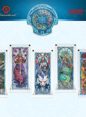 DOTA2 TI主题刀塔国际邀请赛英雄主视觉亚克力立体拼图桌面摆件