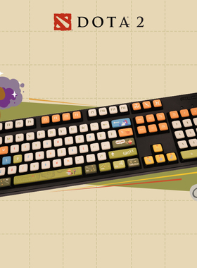 DOTA2 TI周边赏金猎人主题键帽热升华刀塔PBT键盘帽完美世界V社