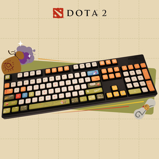 DOTA2 TI周边赏金猎人主题键帽热升华刀塔PBT键盘帽完美世界V社