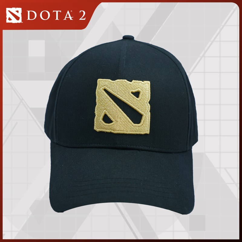 dota2棒球帽金色logo情侣款v社