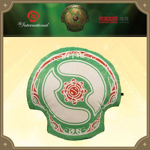 TI冠军盾毛绒抱枕DOTA2靠垫