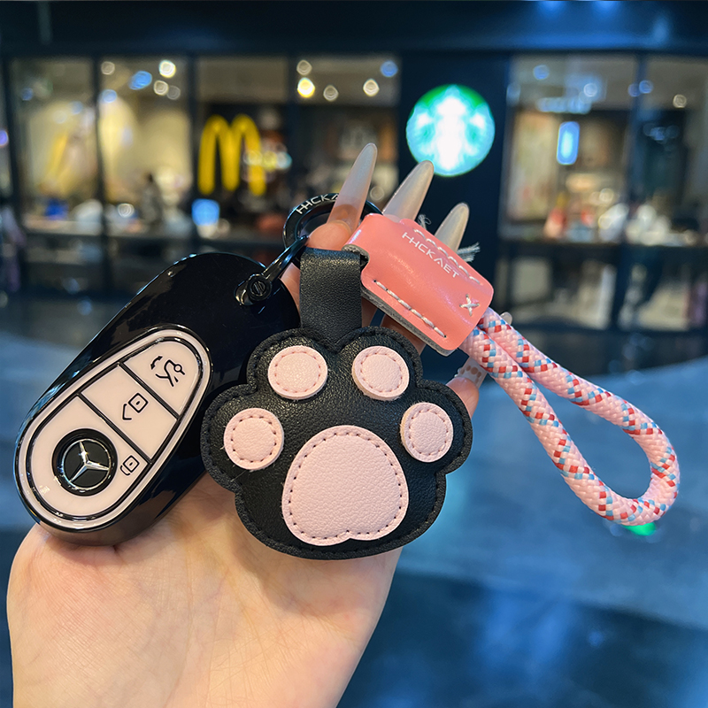 适用奔驰c260l钥匙套24款e300l车c200l高级 新款s级glc300l壳扣