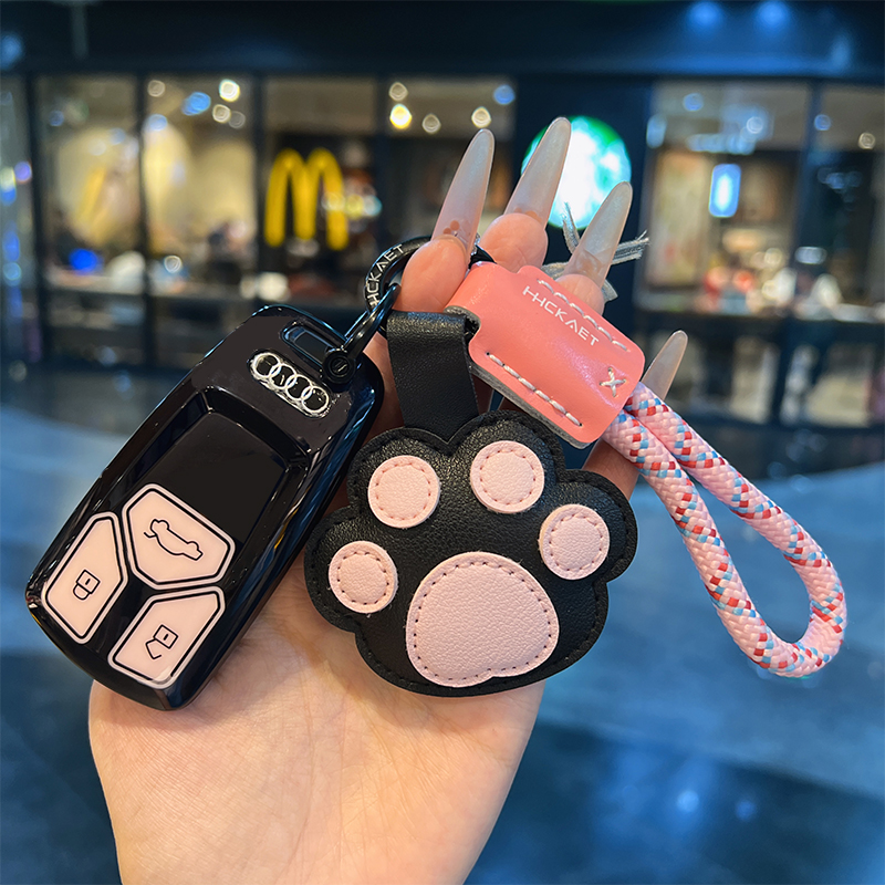适用奥迪新A4L钥匙套A5 Q5L Q7 A7A8L汽车钥匙扣保护壳包专用高档