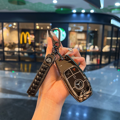 适用于奔驰GLS450车钥匙套迈巴赫 GLS480/600包高档壳扣金属