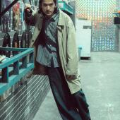 复古重现重庆森林何志武经典 港风单排扣古着原创设计锦纶双层风衣