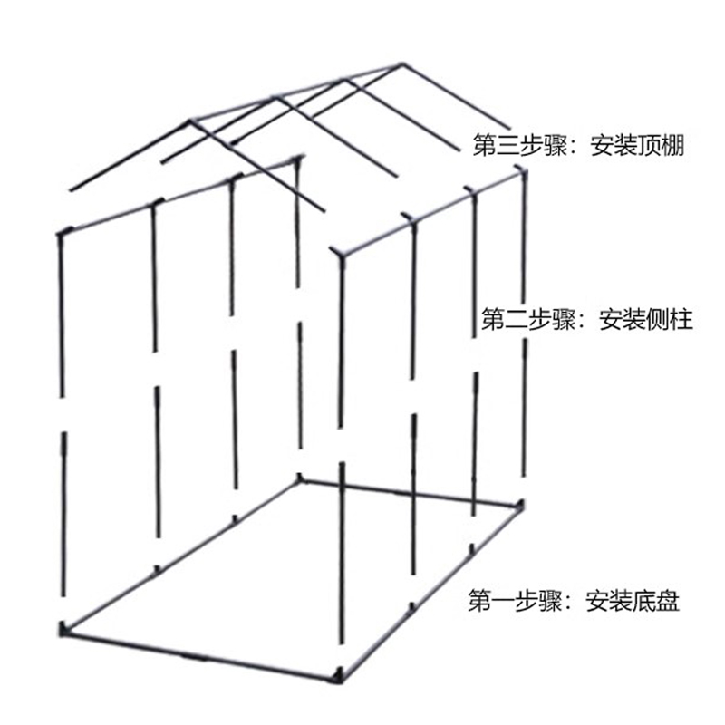 暖房配件大棚四通三通底脚平面斜角直管绿色黑色