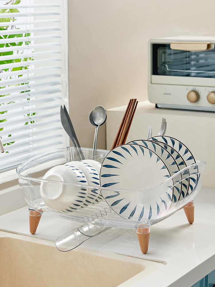 碗筷收纳盒碗柜厨房沥水放碗箱装碗碟盘餐具家用碗架沥水碗碟架大