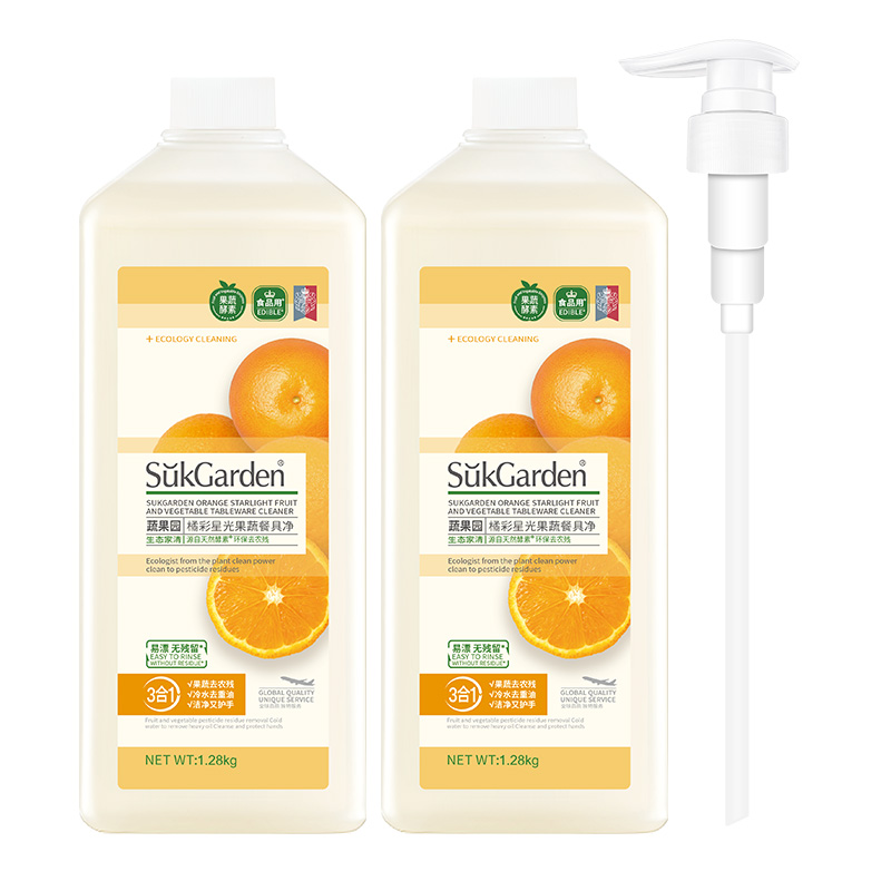 【88VIP】蔬果园洗洁精洗碗水果蔬菜洗涤剂家用清洗剂餐具净qk