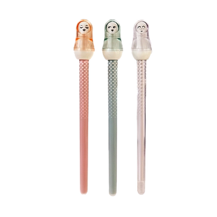 爱好可擦笔摩易擦中性笔热可魔磨力易擦笔3-5年纪笔芯小学生可擦笔晶蓝卡通黑色0.5全针管擦拭笔单支装