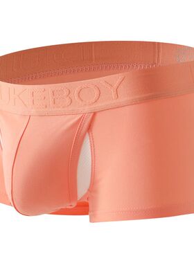 枪弹分离男士内裤中腰棉质平角内裤青少年太空舱透气双侧开口底裤