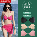 送延长扣爱心小胸贴薄款透气下水游泳海边隐形乳贴无肩带泳衣防汗