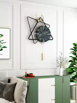Nordic pure copper deer head watch wall clock living room creative light luxury decoration modern fashion household net celebrity atmospheric hanging watch