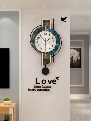 Nordic minimalist watch decoration wall clock living room household fashion light luxury creative modern simple silent atmosphere wall clock