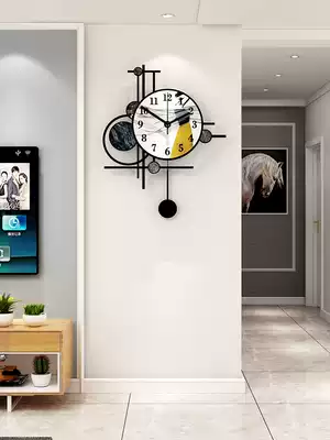 Net red wall clock living room Nordic home watch fashion modern simple personality creative light luxury decoration wall hanging watch