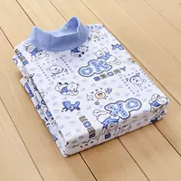 Bé trai 5 nửa cổ cao 6 Qiuyi Qiuku 7 cotton 8 bộ đồ 9 bé trai lớn 10-12 tuổi bé trai đồ lót - Quần áo lót đồ lót cho bé gái tuổi dậy thì