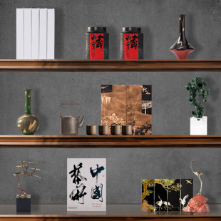 宋代美学花瓶禅意仙鹤摆件古风壁柜墙饰茶室中式办公室酒柜装饰品