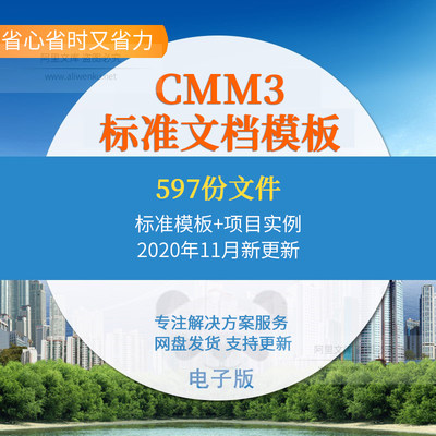 CMMI3项目管理规范软件能力成熟度集成模型3级标准模板整套文档立