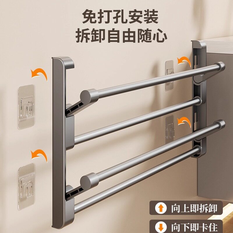 免打孔拖鞋架壁挂式门后