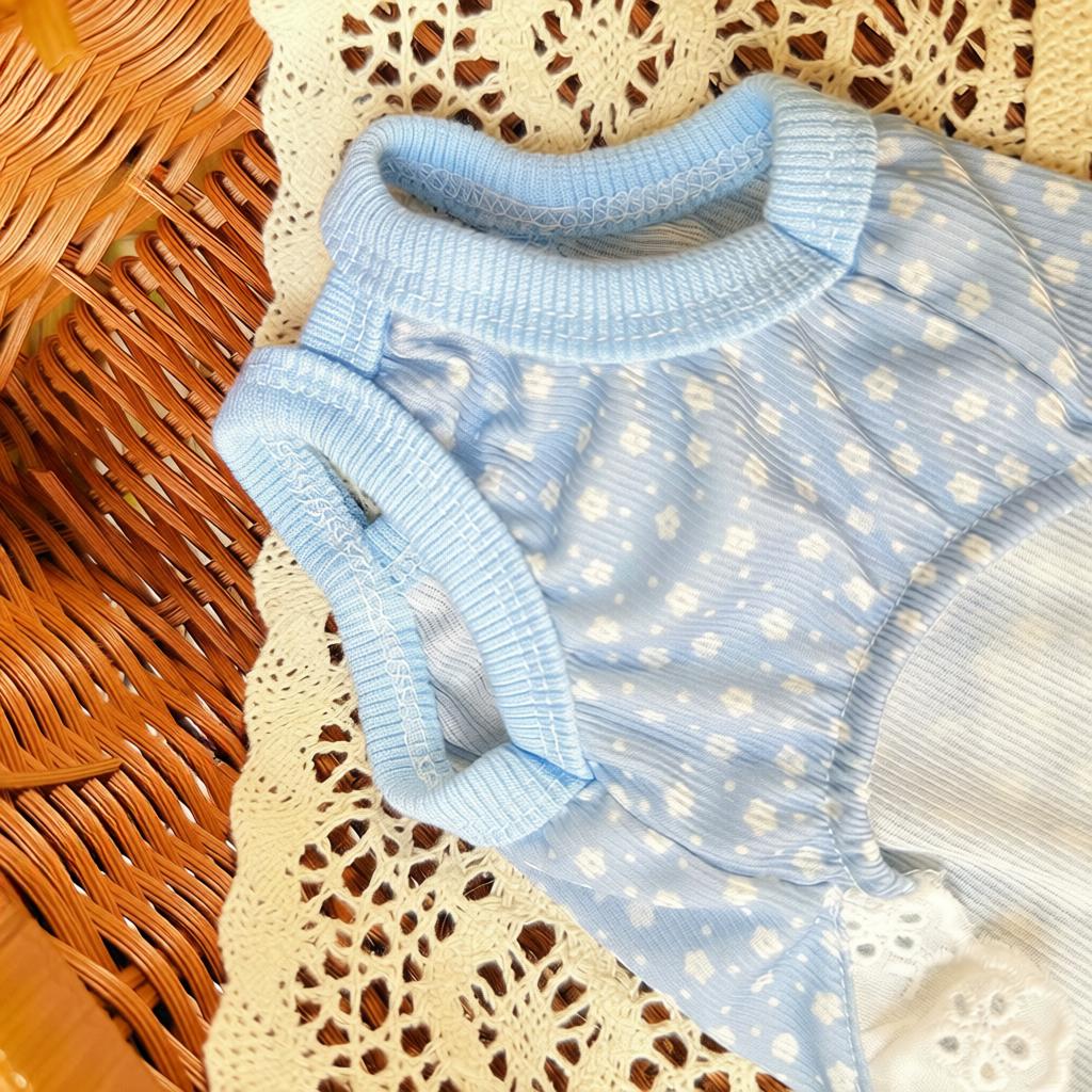 宠物春夏薄款冰丝蕾丝裙子狗狗猫咪衣服吊带降温凉比熊衣服饰