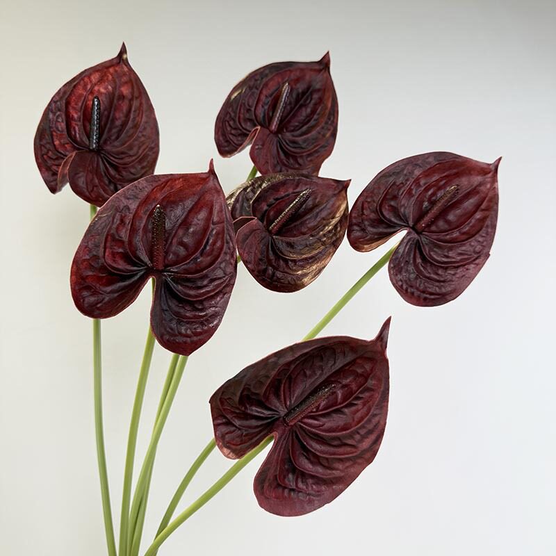 仿真花3D红掌PU手感火鹤
