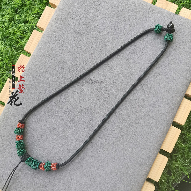 男女款时尚手工编织项链吊坠挂件挂绳子简约珠寶挂脖挂坠锁骨链