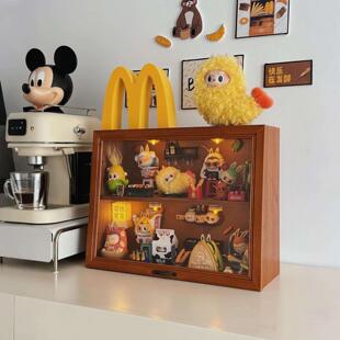 泡泡玛特拉布布labubu怪味便利店盲盒手办收纳展示架盲盒造景diy