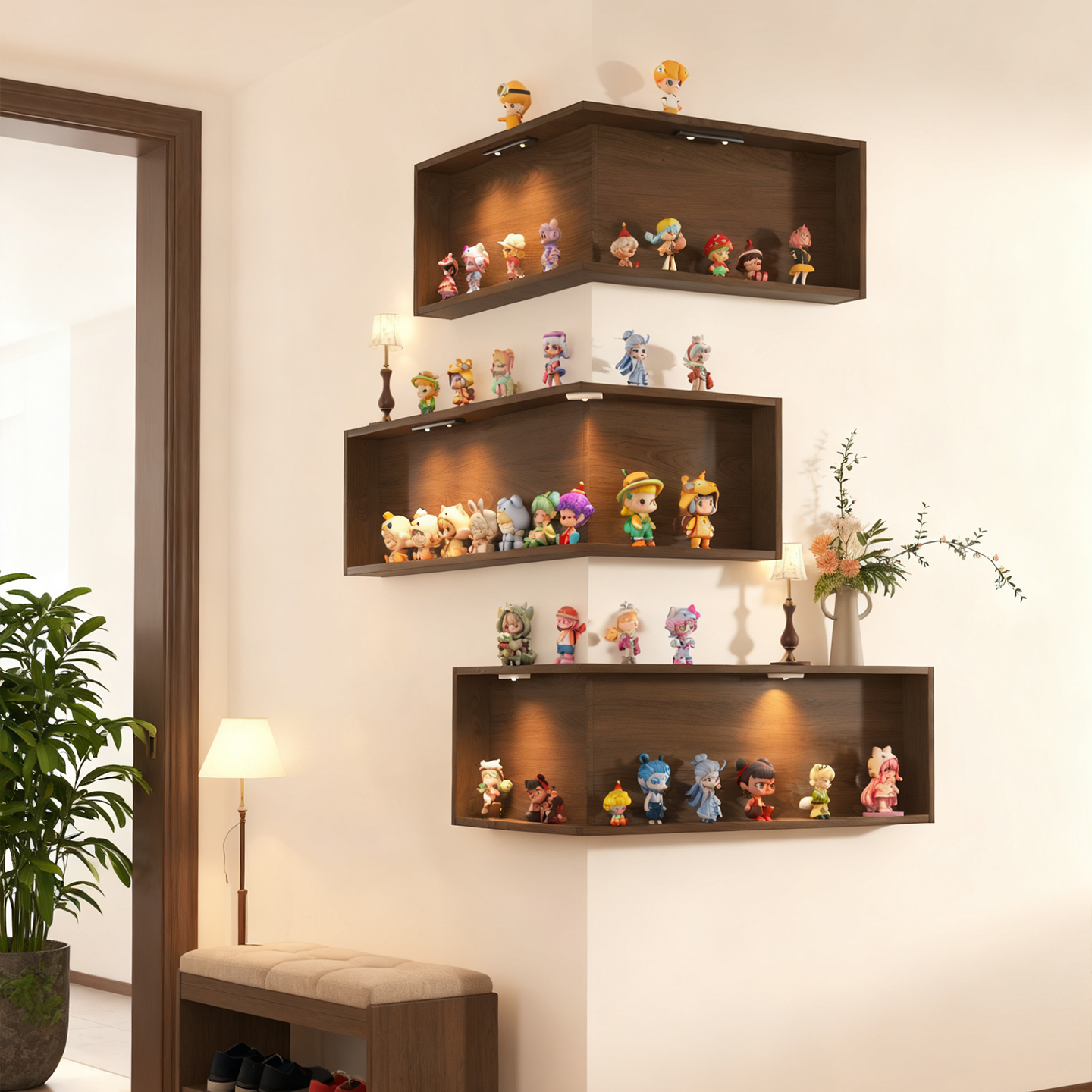 手办收纳墙面创意展示架