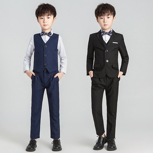 男童合唱服童装朗诵西装套装儿童礼服主持修身款加大款