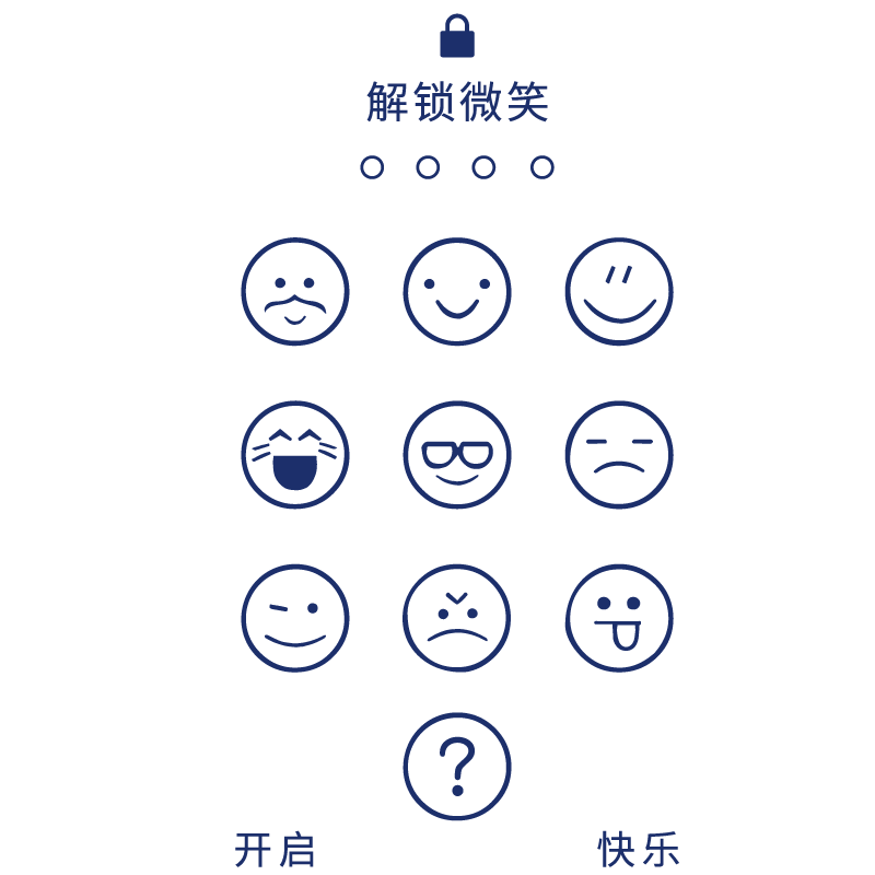 解锁微笑开启快乐店铺橱窗门贴