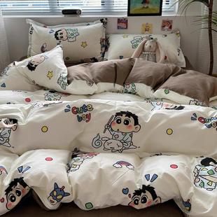 A类全棉四件套100纯棉床单床笠款床上用品ins小清新宿舍三件套