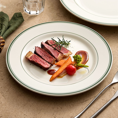 牛排盘陶瓷椭圆形西餐厅西餐盘