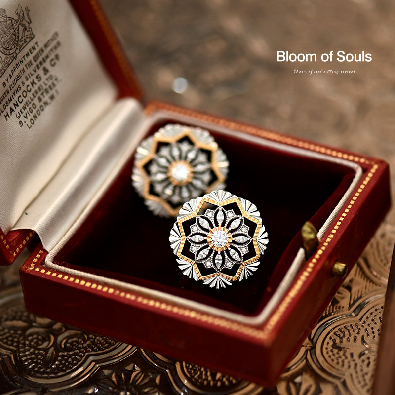 《灿烂之旅》原创纯银复古耳钉