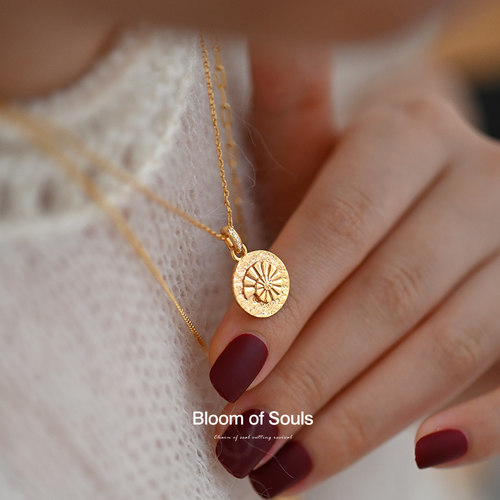 《深海旧梦》原创纯银圆形项链