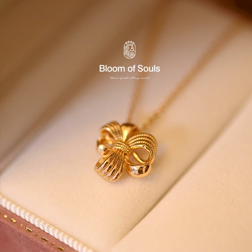 《小绒花》原创纯银法式复古项链