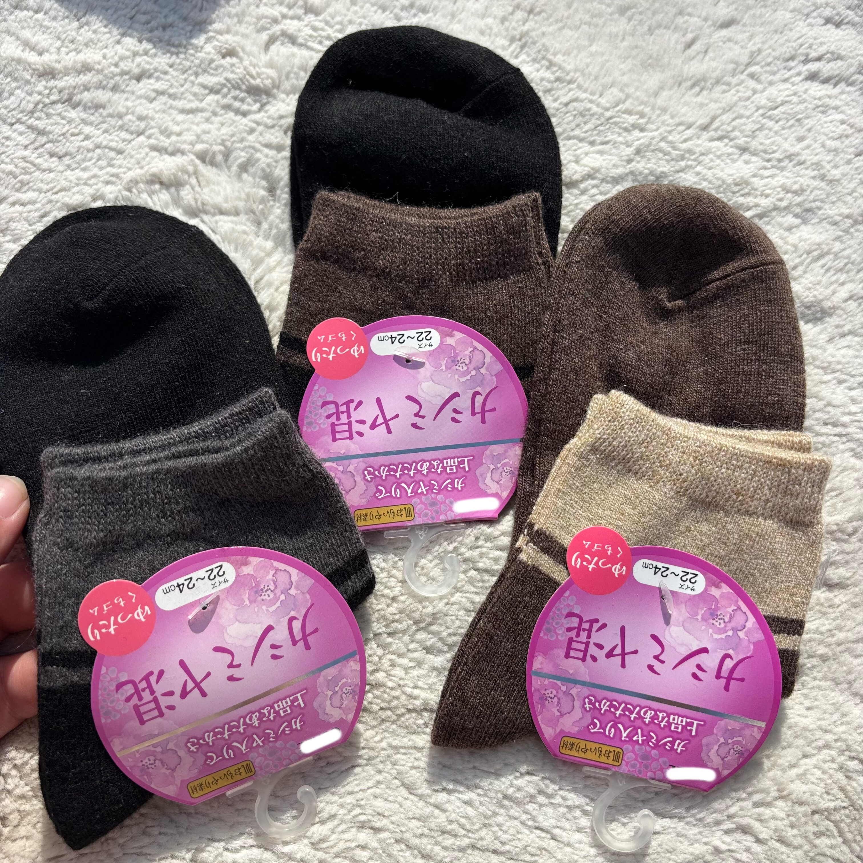 上品の羊绒!外贸日单女士羊毛混纺中筒袜复古拼色毛袜子保暖排湿